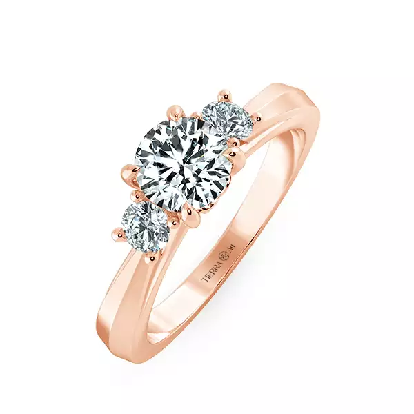 Nhẫn đính hôn kim cương Threestone Dulcia NCH3208 3